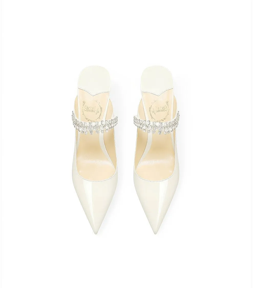 Diamante Decor Open Back Cut Out Heels (Copy)