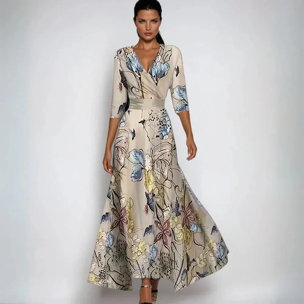 EMILIA - CHIC BLOOM WRAP DRESS
