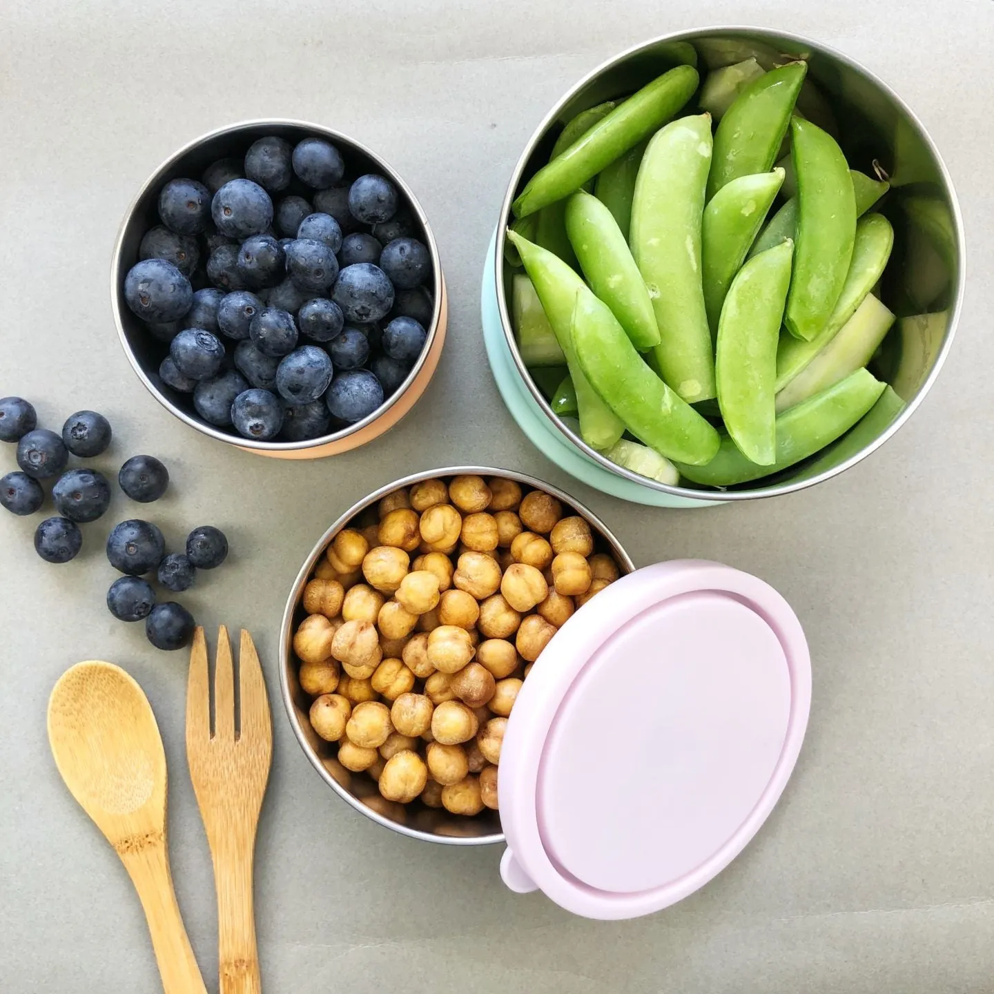 Ever Eco Stainless Steel Round Containers - Set of 3 (150mL, 280mL & 500mL) Spring Pastels