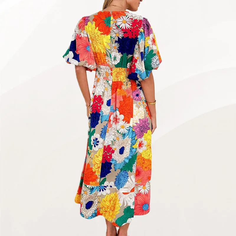 Floral Puff Summer Maxi Dress – For All Day Comfort