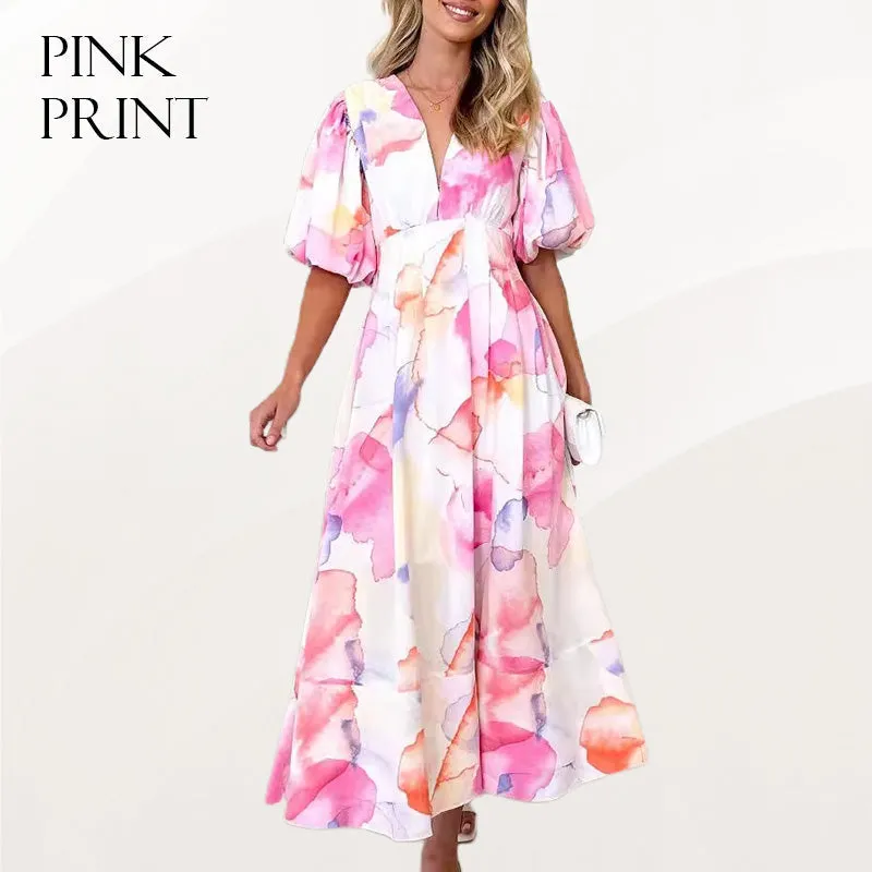 Floral Puff Summer Maxi Dress – For All Day Comfort
