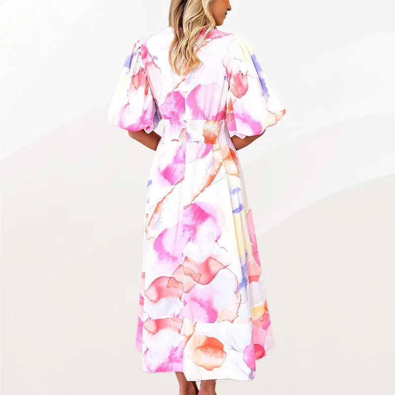 Floral Puff Summer Maxi Dress – For All Day Comfort