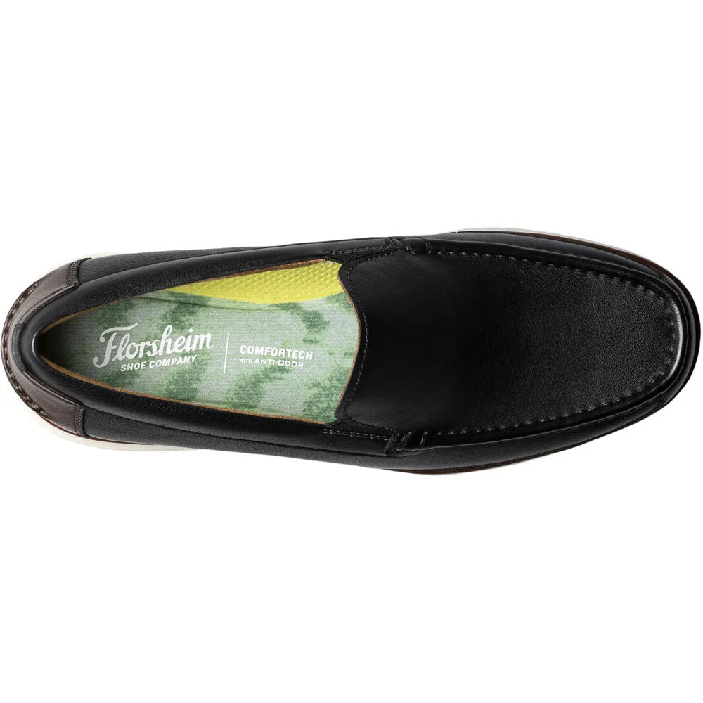 Florsheim Tropics Black Multi Moc Toe Venetian Slip On Shoes