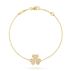 Frivole Clover Yellow Gold-Plated Chain Bracelet