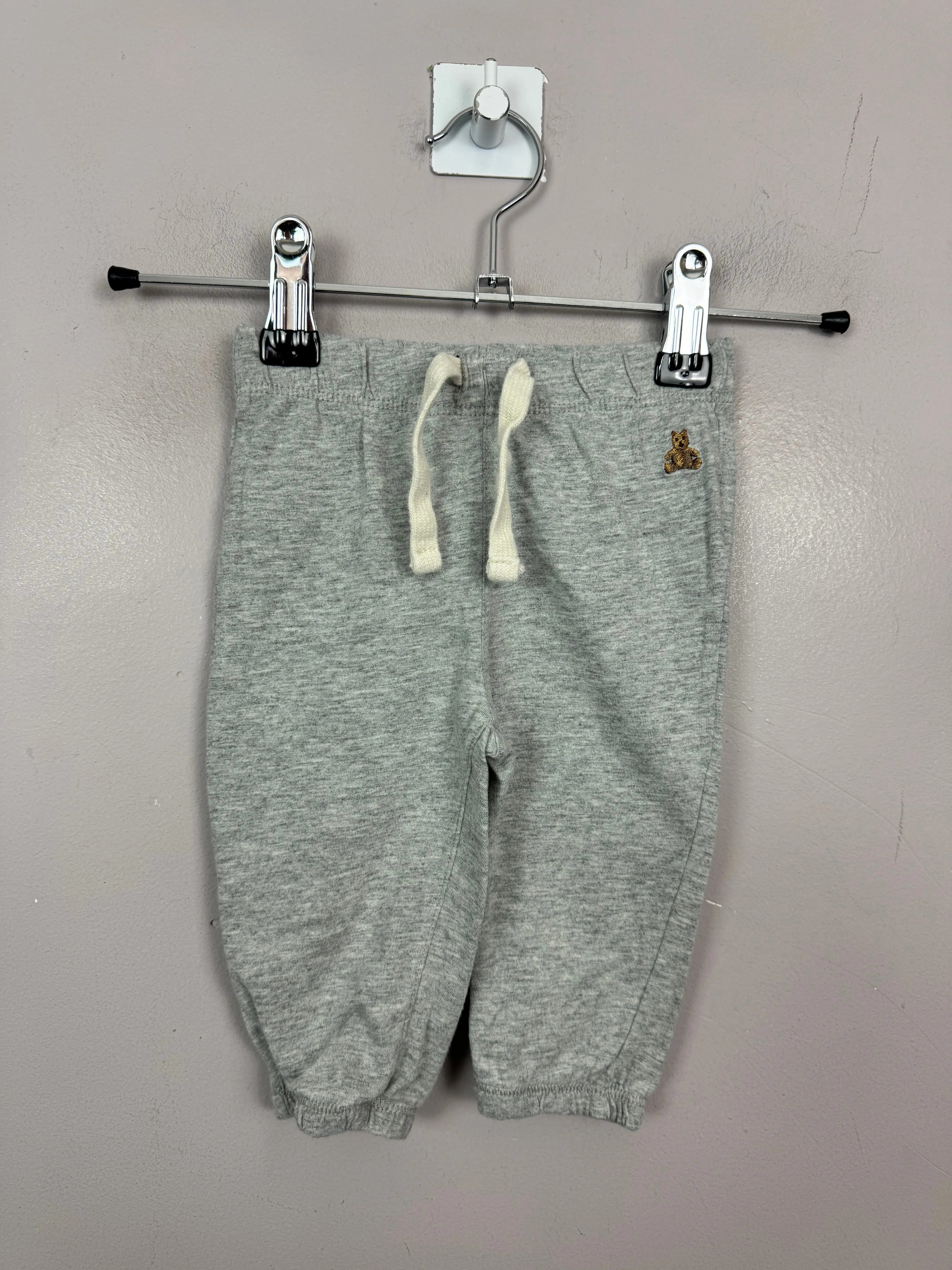 Gap grey jersey joggers 3-6m