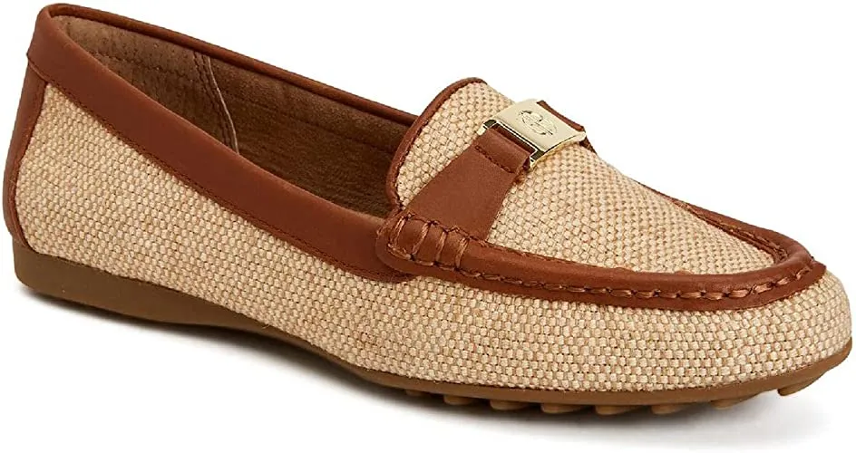 Giani Bernini Womens Dailyn Solid Moccasin Loafers, Natural Tan Linen, 10