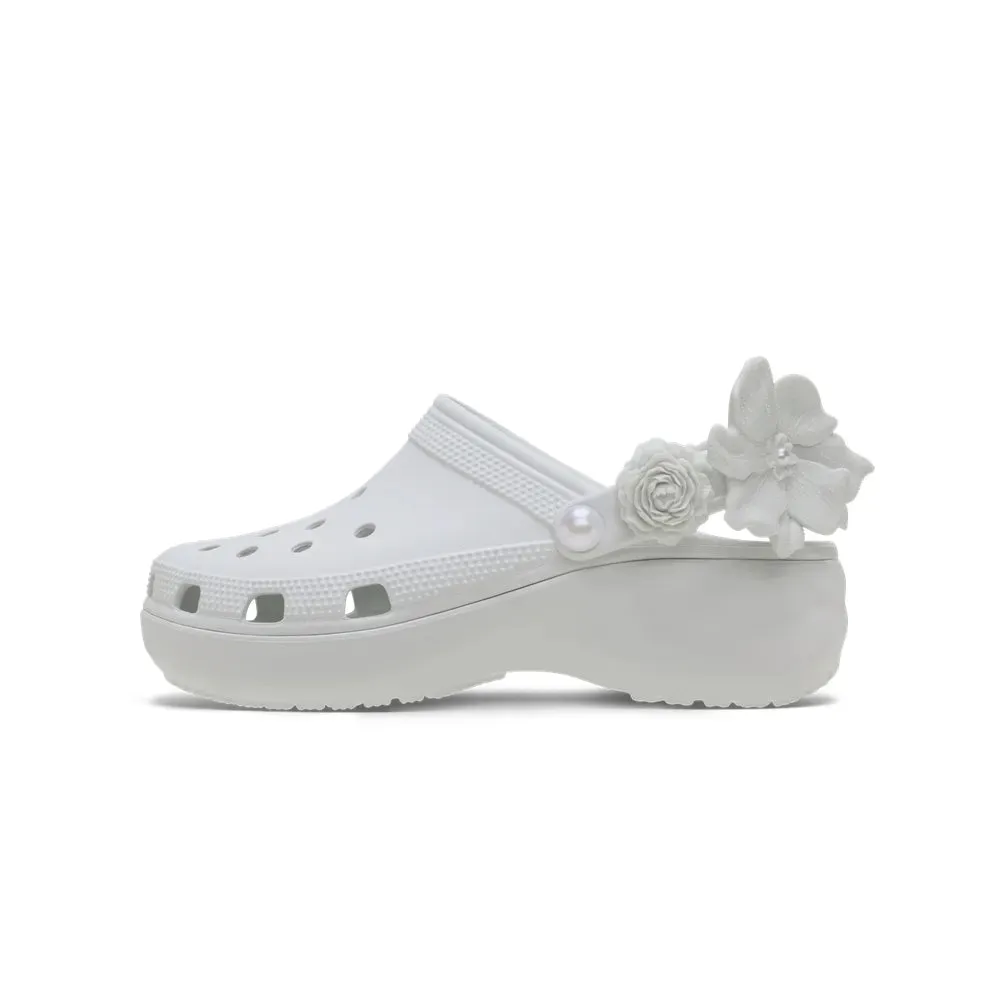 Giày Clog Nữ Crocs Classic Platform Bouquet - Moonlight