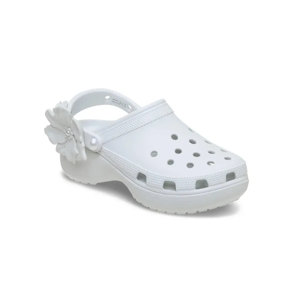 Giày Clog Nữ Crocs Classic Platform Bouquet - Moonlight