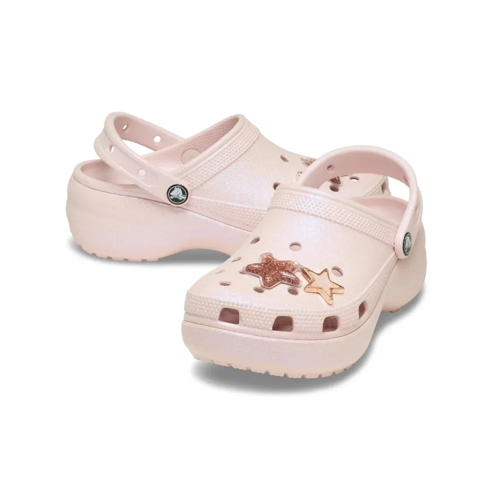 Giày Clog Nữ Crocs Classic Platform Glitter - Quartz