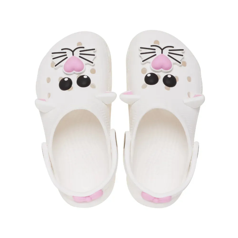 Giày Clog Trẻ Em Crocs Toddler Classic I AM Cat  - White