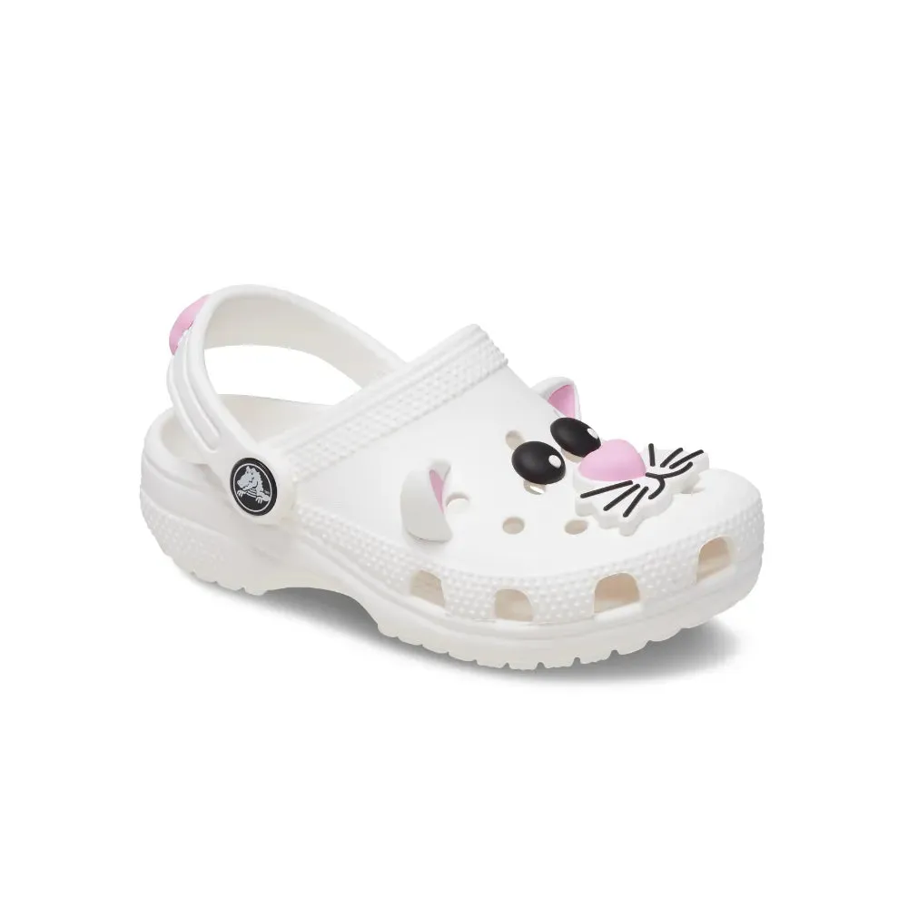 Giày Clog Trẻ Em Crocs Toddler Classic I AM Cat  - White