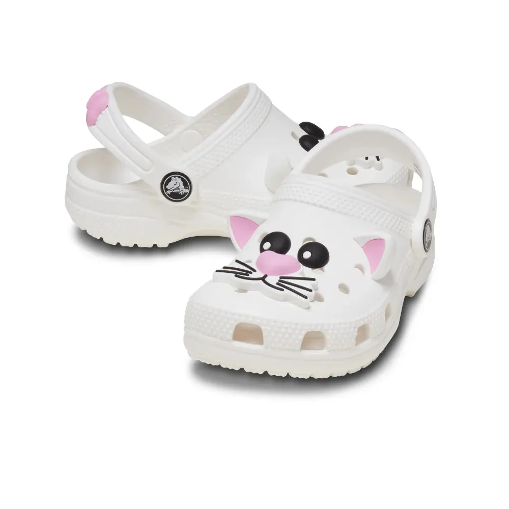 Giày Clog Trẻ Em Crocs Toddler Classic I AM Cat  - White