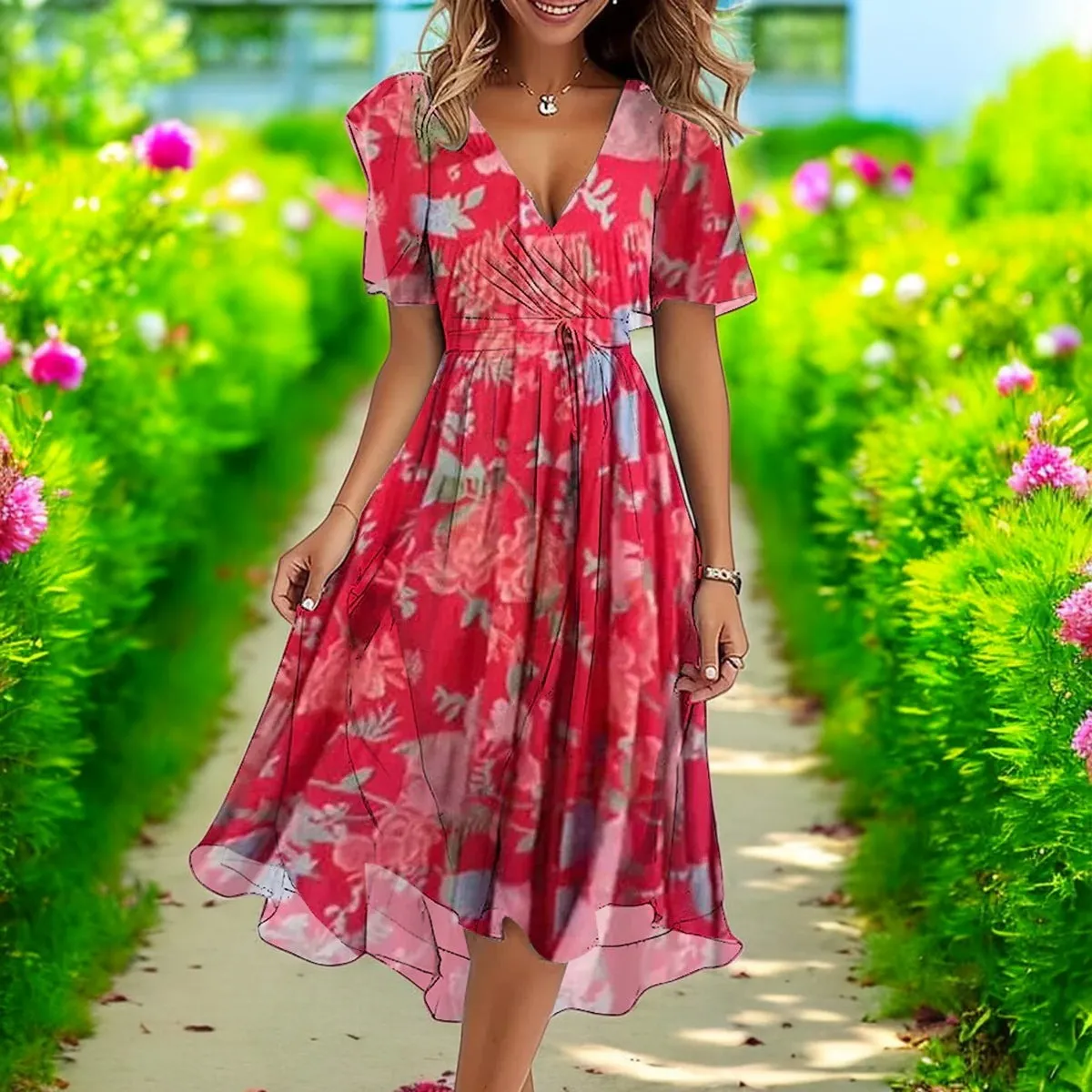 Grace ™ | Elegant short sleeve dress