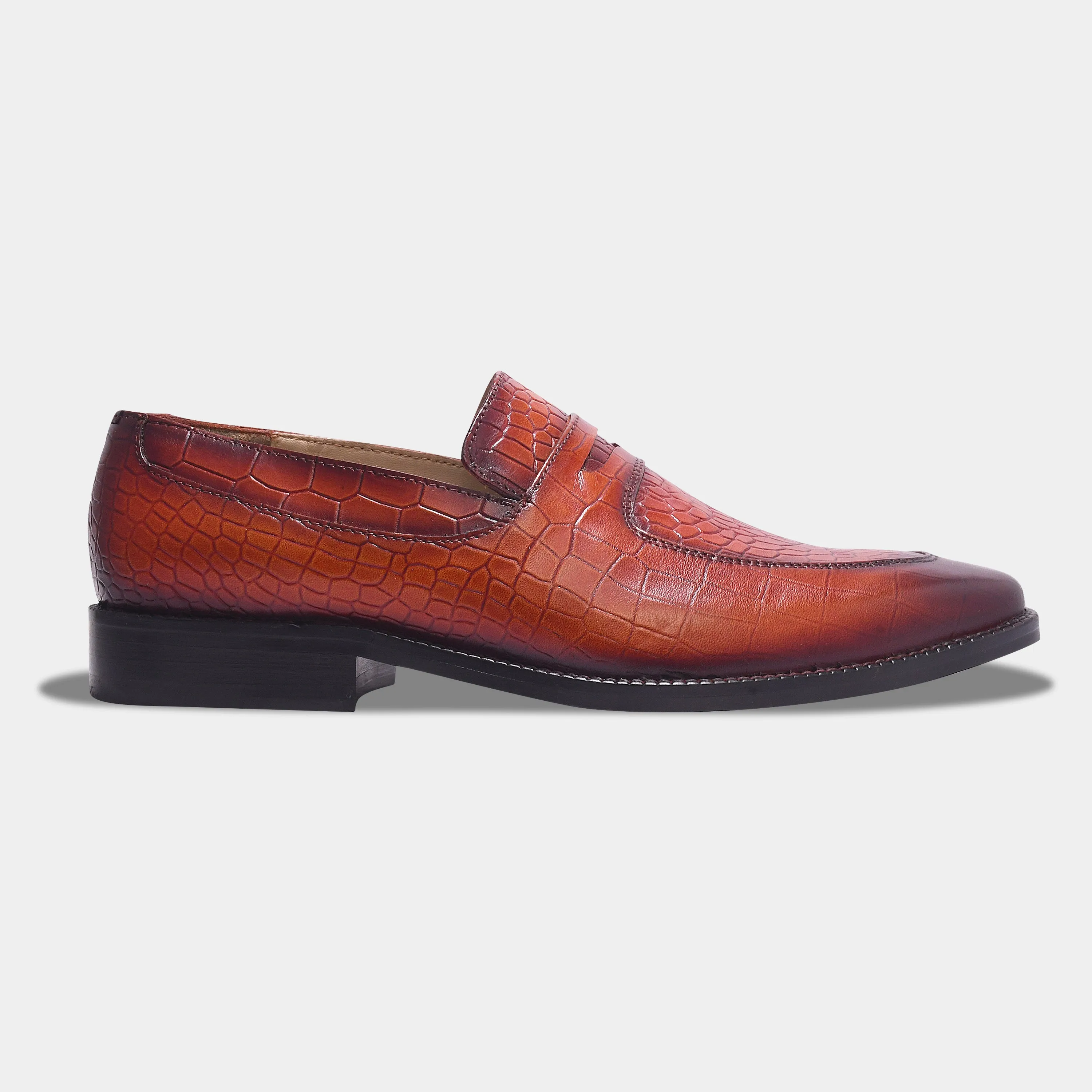 GUSTAVO CROCO LOAFER | TAN