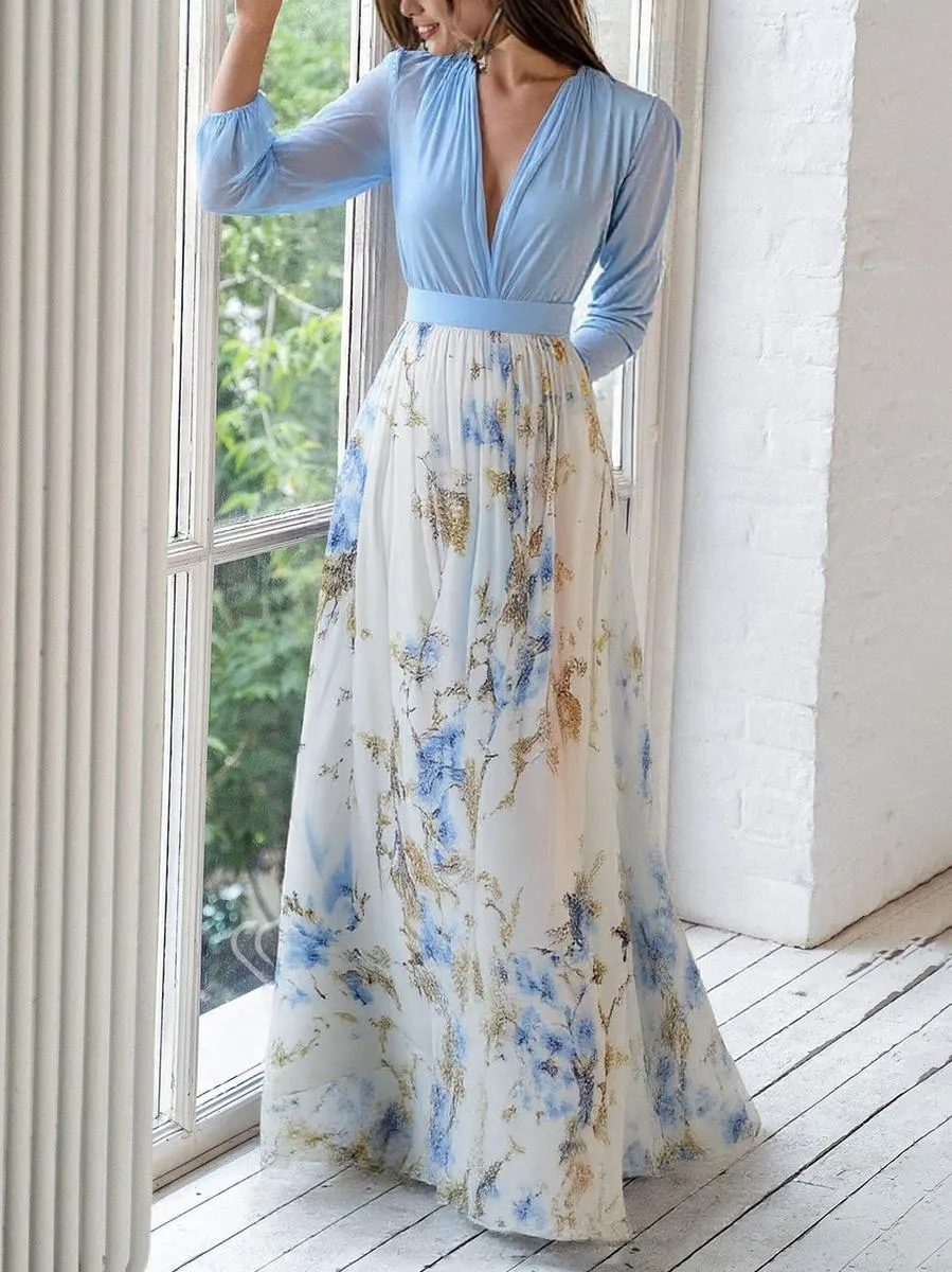 Gwenda | Long Dress with Floral Print