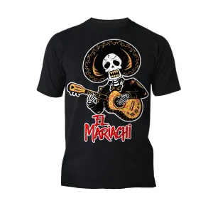 Halloween Day Of The Dead El Mariachi Guitar Sugar Skull Official Men's T-shirt