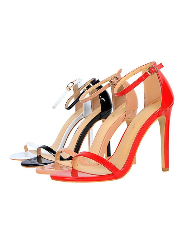 Hollow Open Toe Split-Joint Sandals Pumps