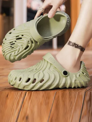 Hollow Round-Toe Slippers Crocs