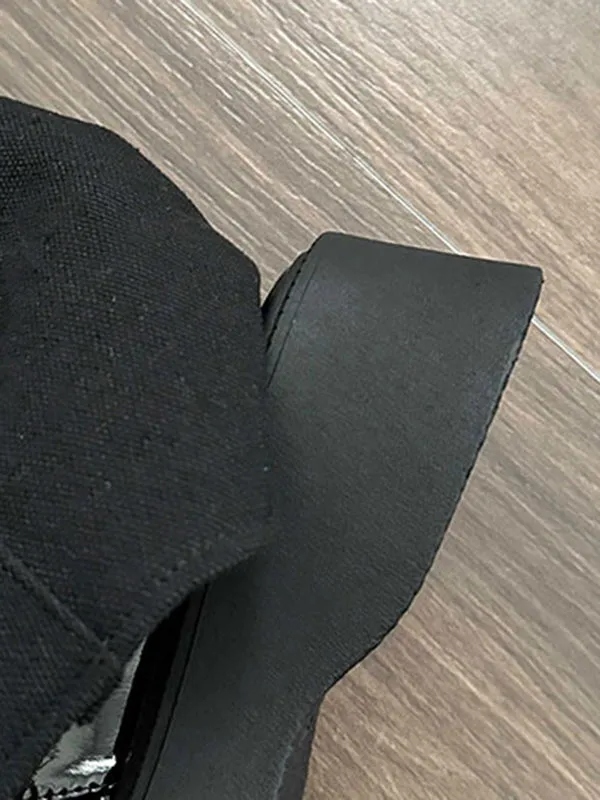 Hollow Split-Joint Split-Toe Zipper Sandals Platform Shoes Boots