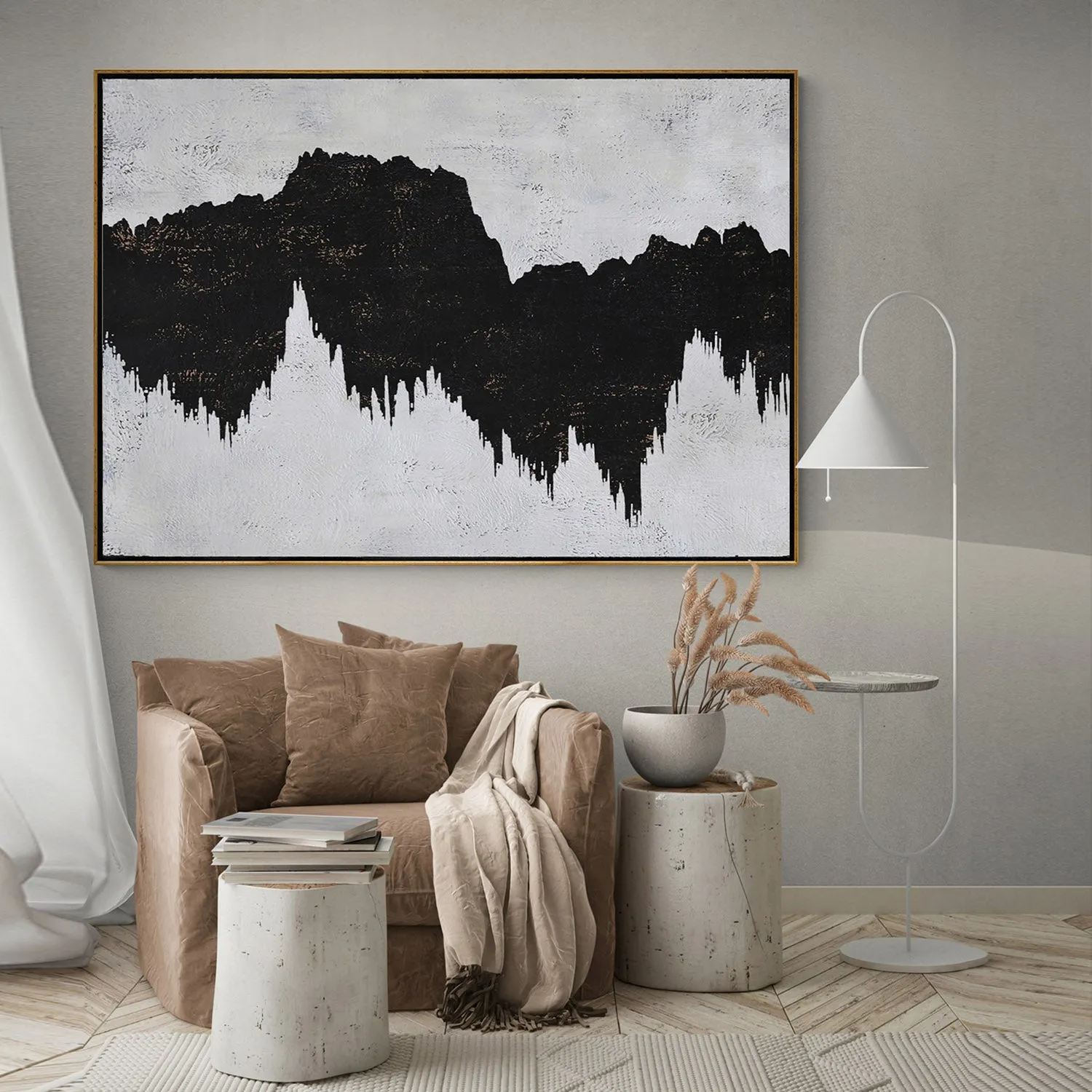 Horizontal abstract Landscape painting H53H