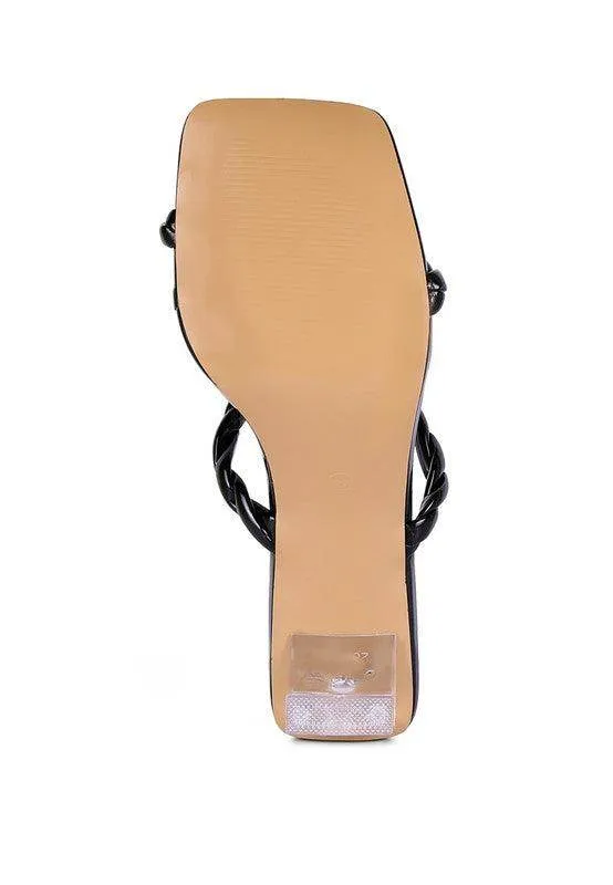 Inamorata Braided Cord Mid Heel Sandals