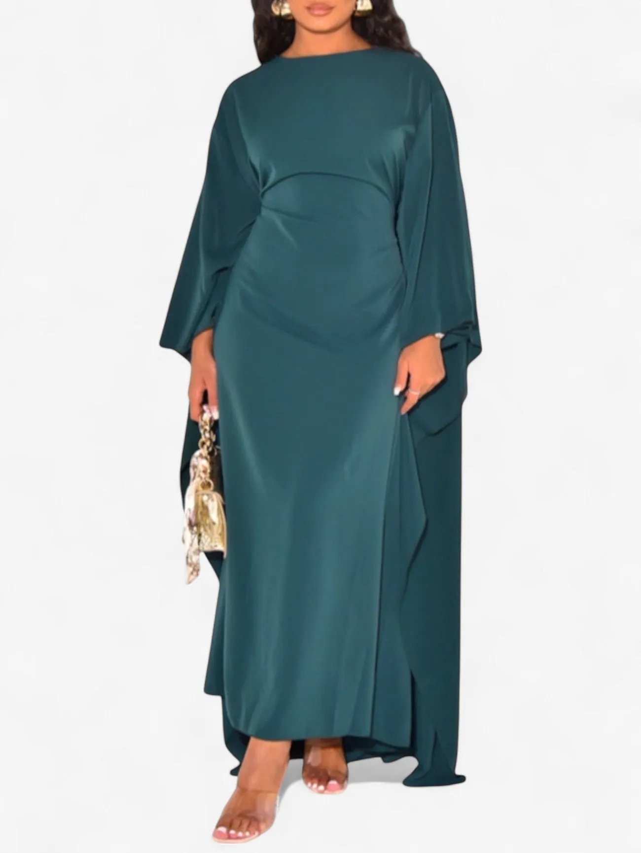 Jada | Women’s Long Sleeve Loose Evening Gown Maxi Dress