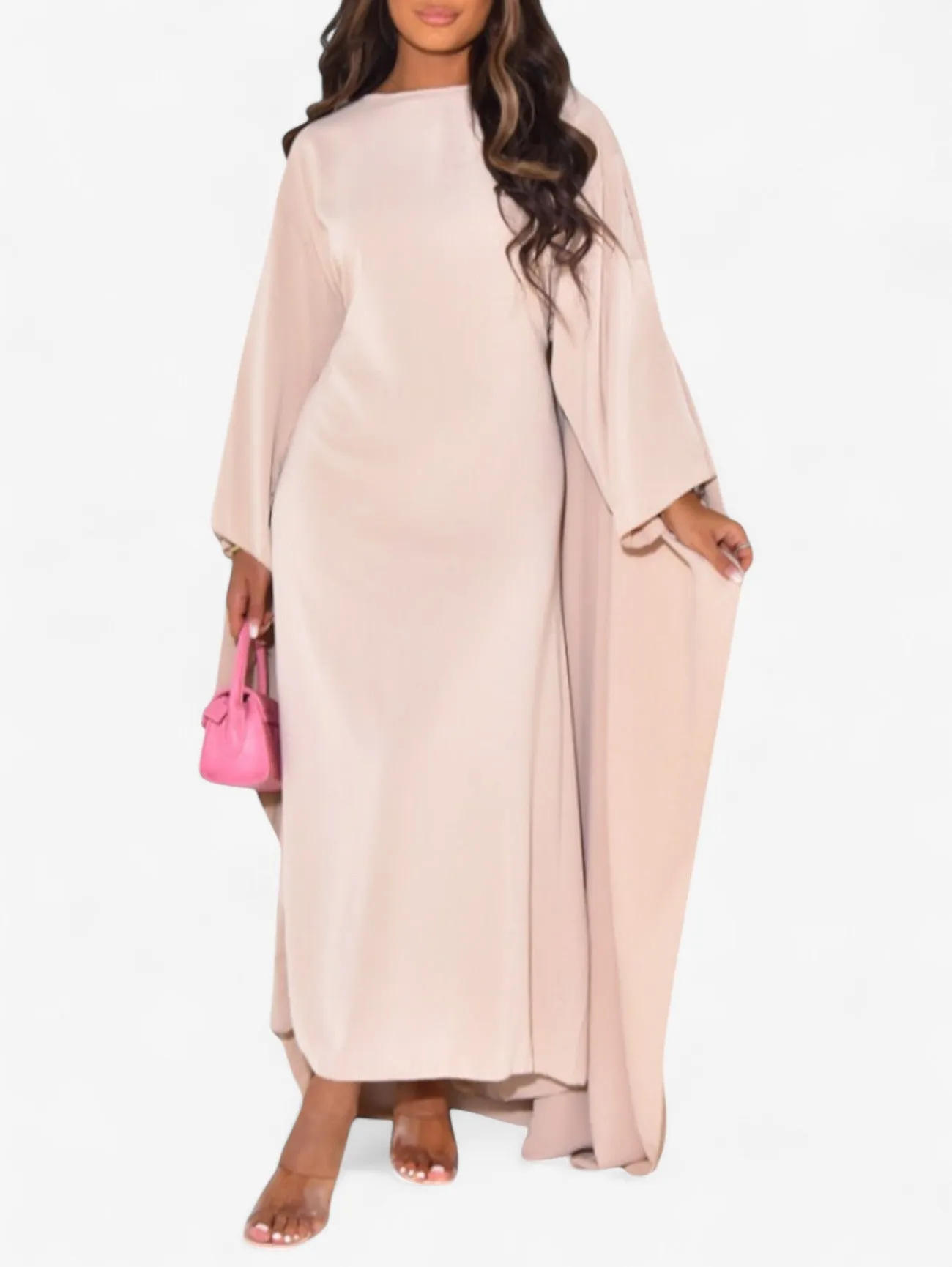 Jada | Women’s Long Sleeve Loose Evening Gown Maxi Dress