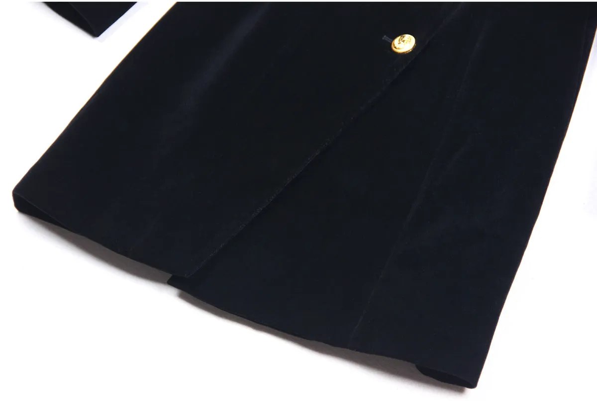Jerri Gold Button Blazer Dress