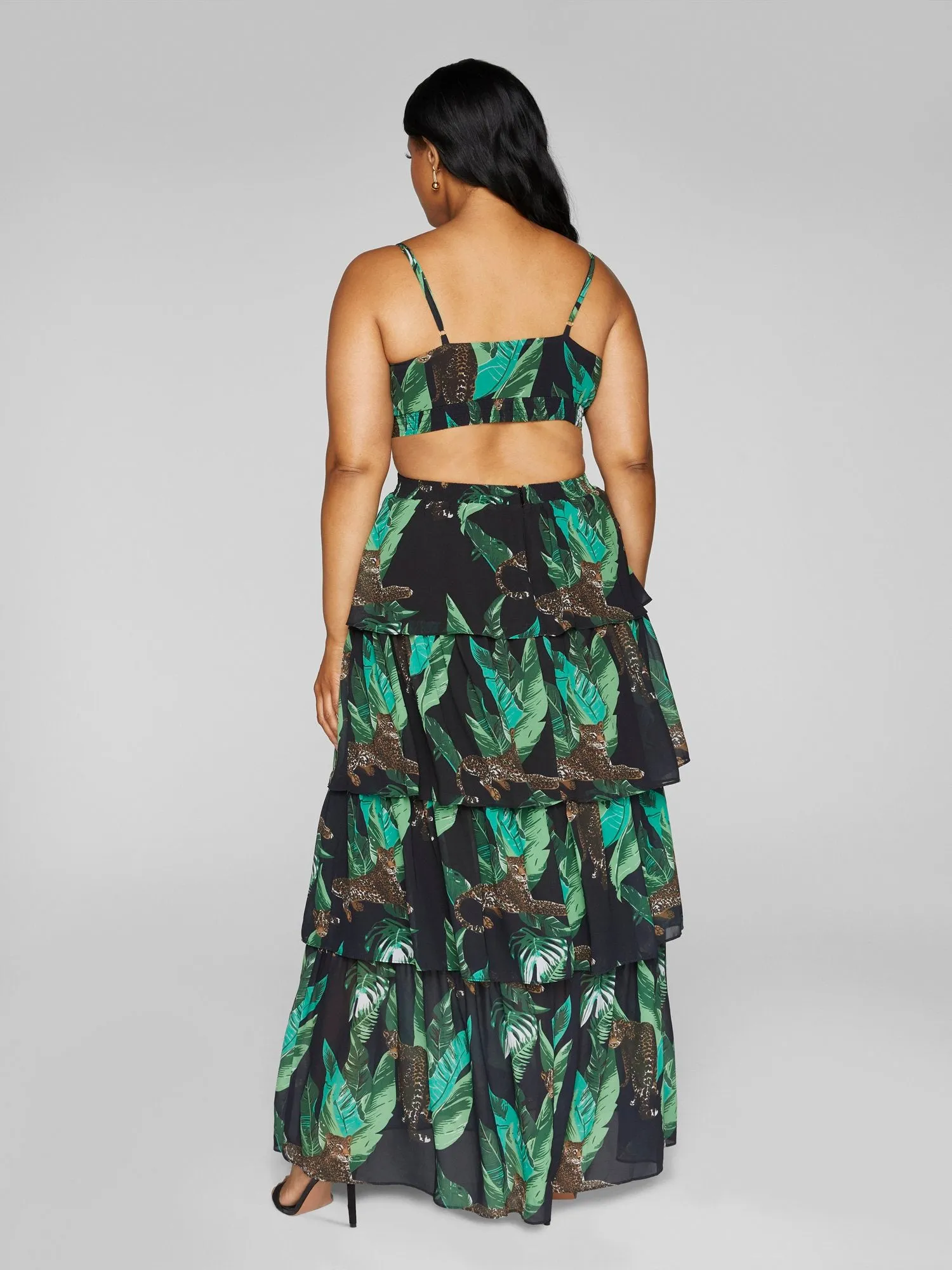 Kisha Cutout Tiered Maxi Dress