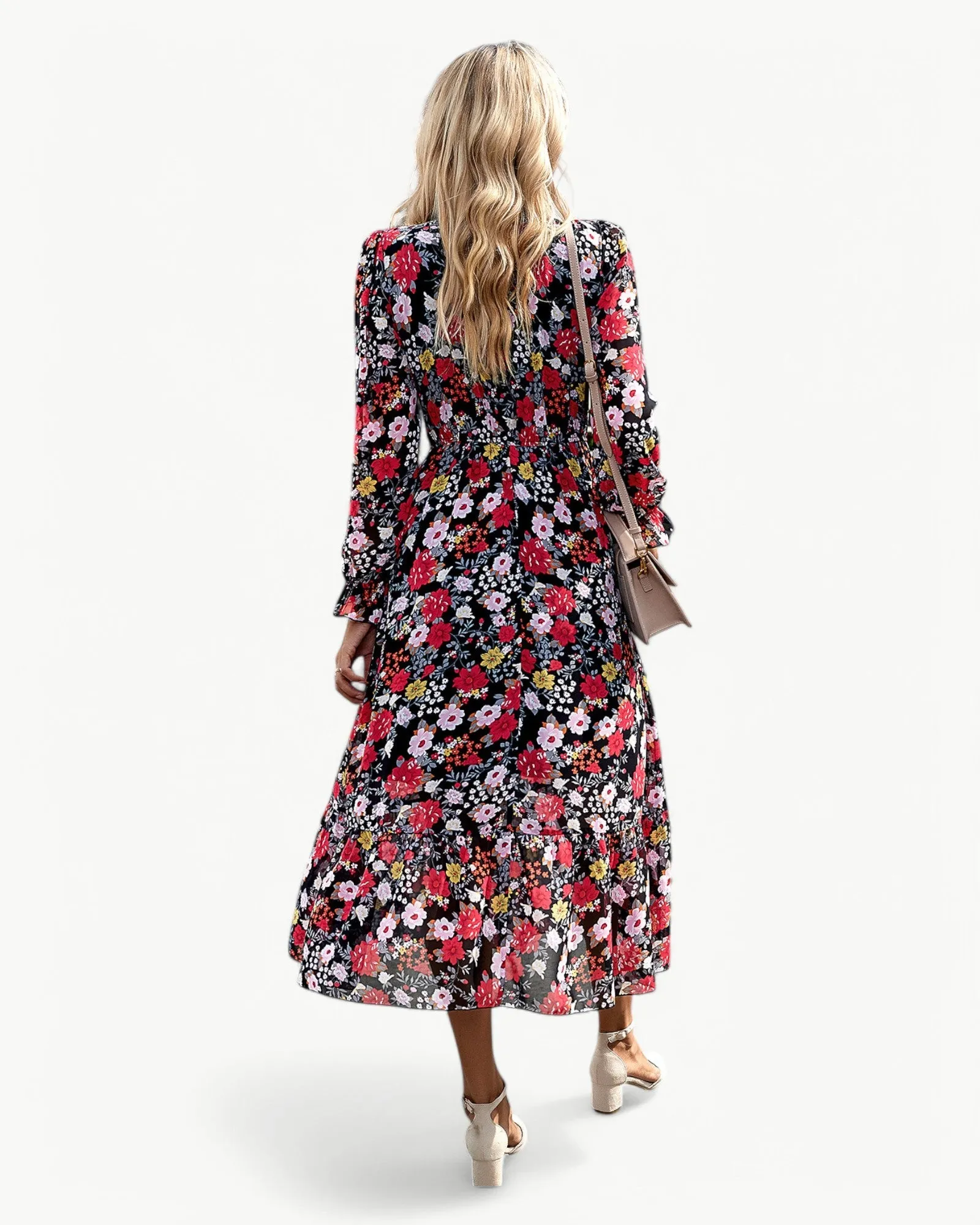 Leontine™ Elegant Long sleeve floral dress