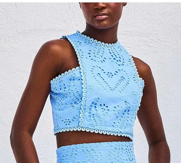 Linda | Women’s Flowy Eyelet Set Dress