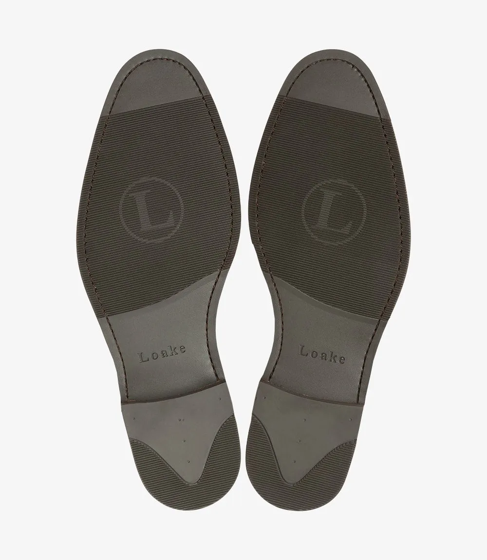 LOAKE Imperial Loafer - Brown Grain Calf  - (F) fitting rubber Sole