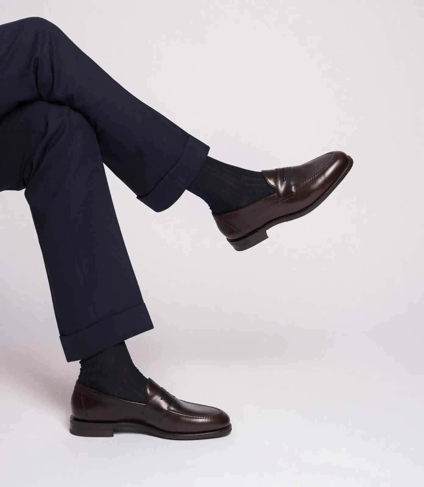 LOAKE Imperial Loafer - Brown Grain Calf  - (F) fitting rubber Sole