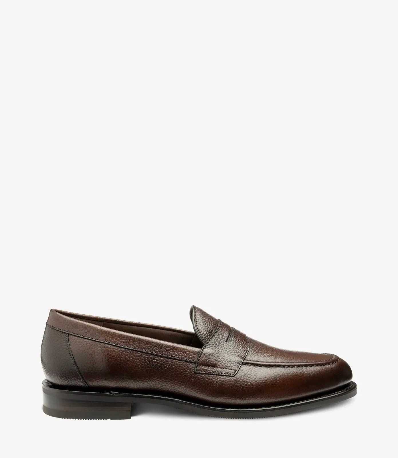 LOAKE Imperial Loafer - Brown Grain Calf  - (F) fitting rubber Sole