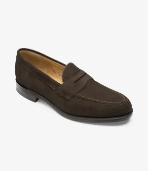 LOAKE Imperial Loafer - Dark Brown Suede - (F) fitting leather Sole