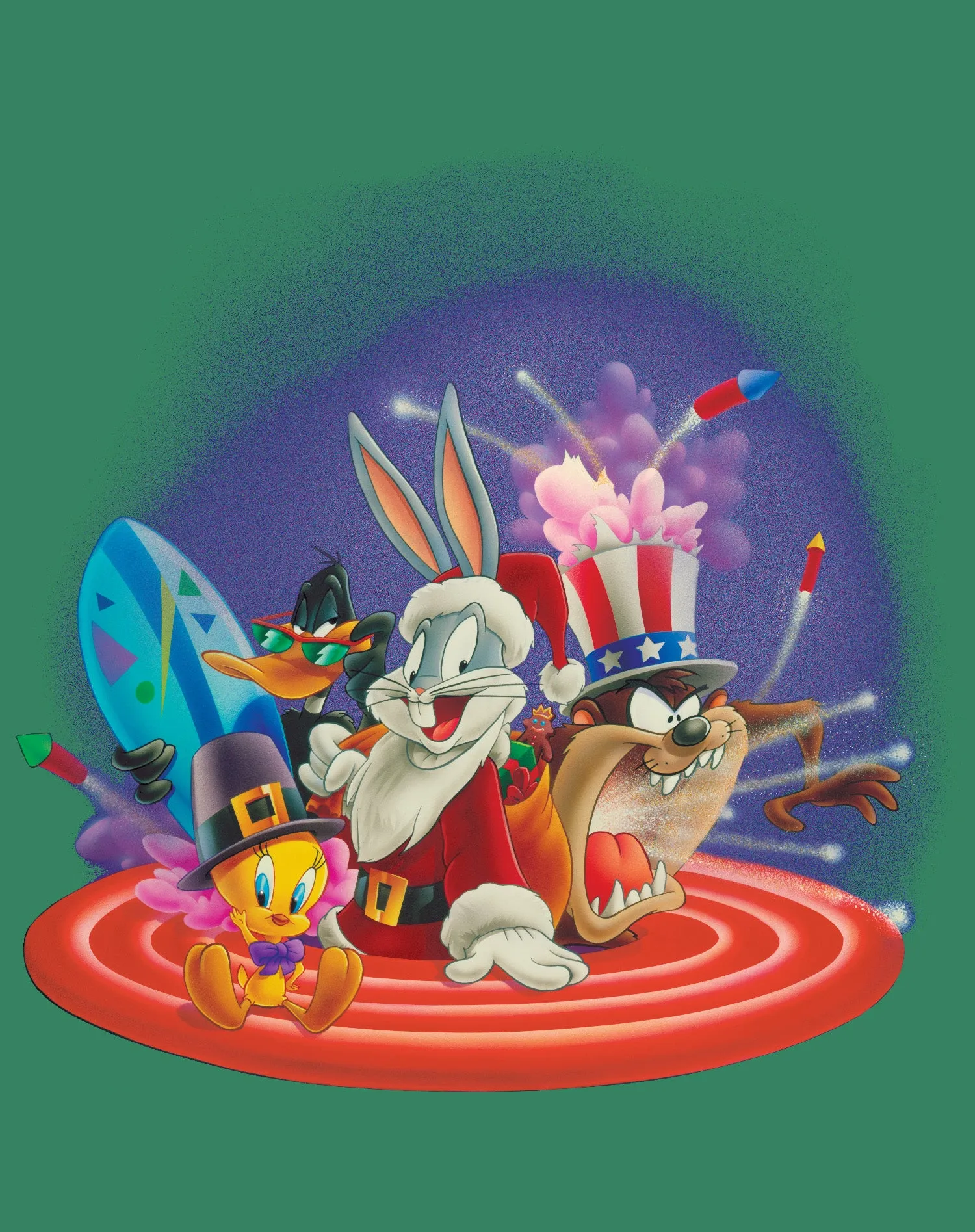 Looney Tunes American Holiday Official Men's T-Shirt