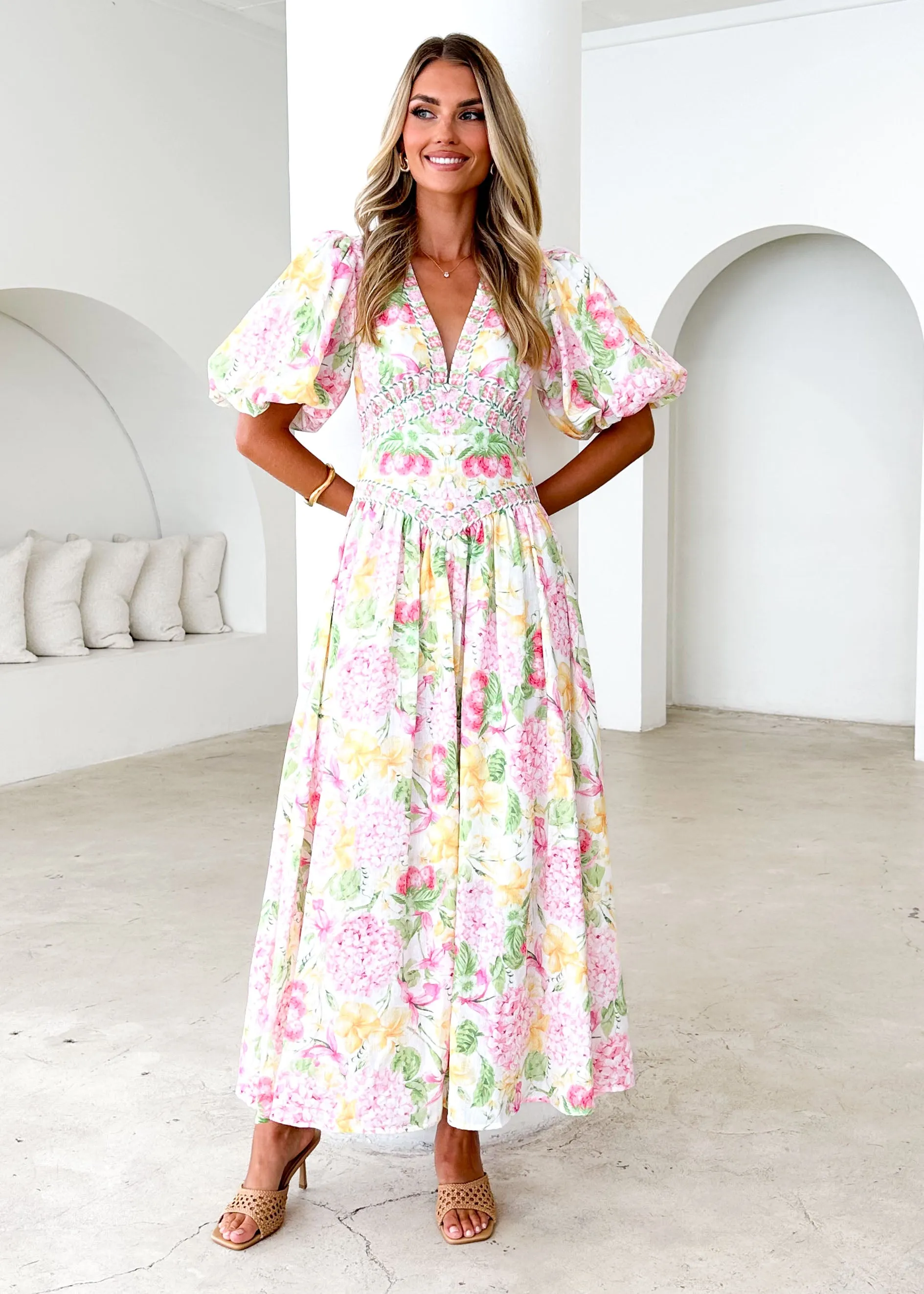 Marcelle Maxi Dress - Pink Hydrangea