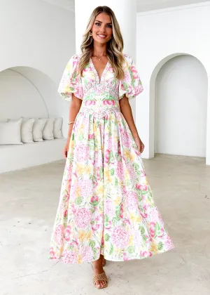 Marcelle Maxi Dress - Pink Hydrangea