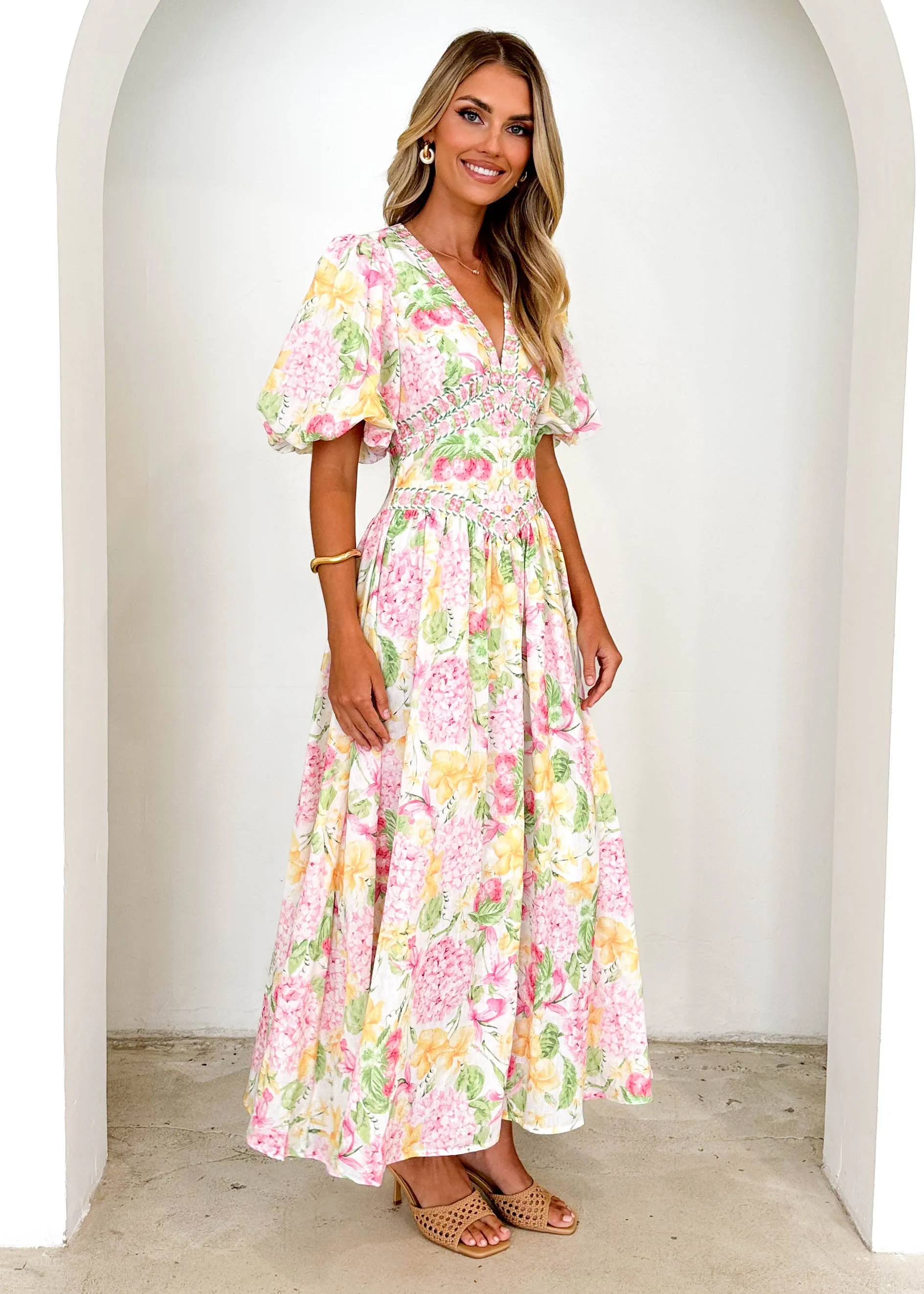 Marcelle Maxi Dress - Pink Hydrangea