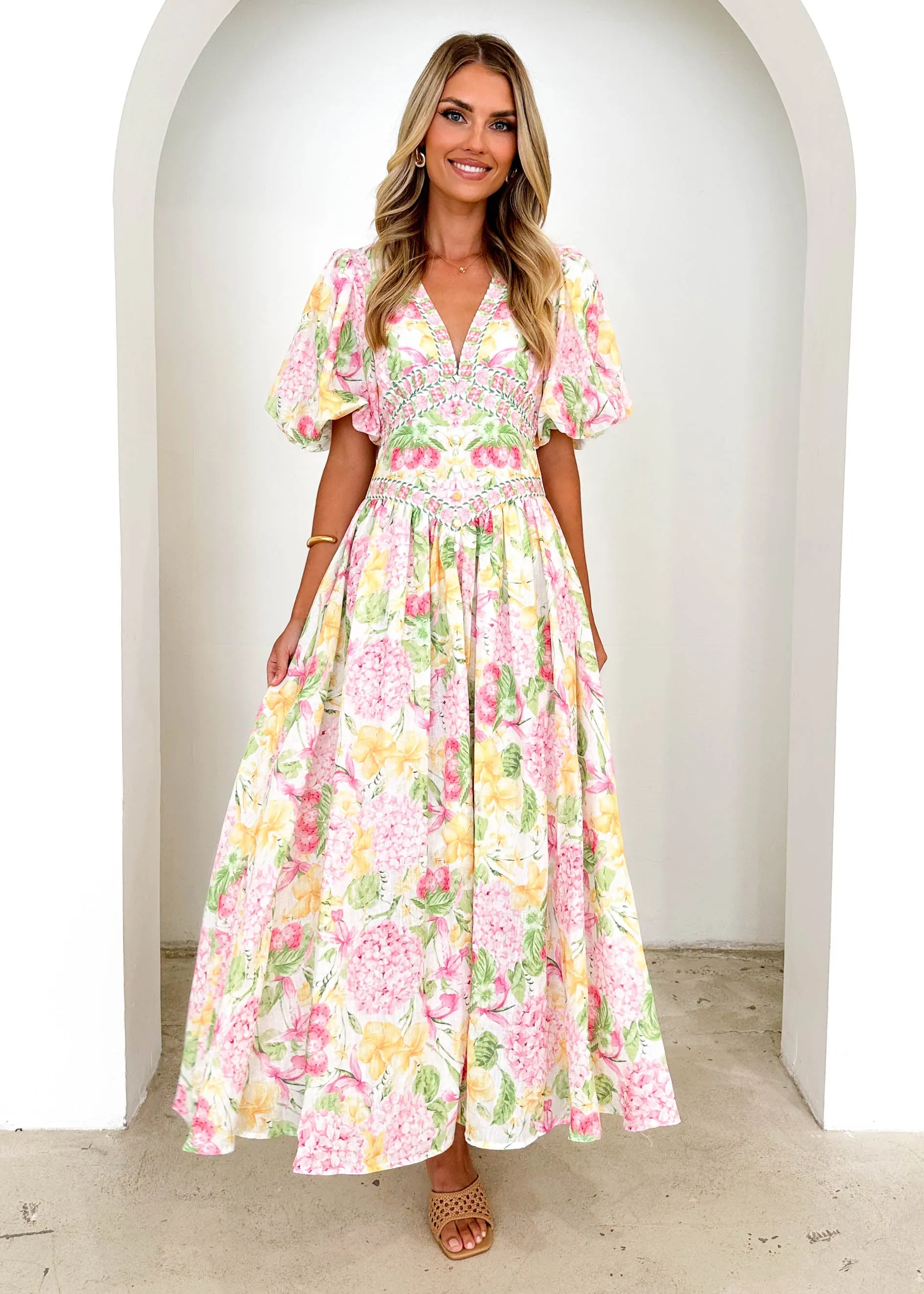 Marcelle Maxi Dress - Pink Hydrangea