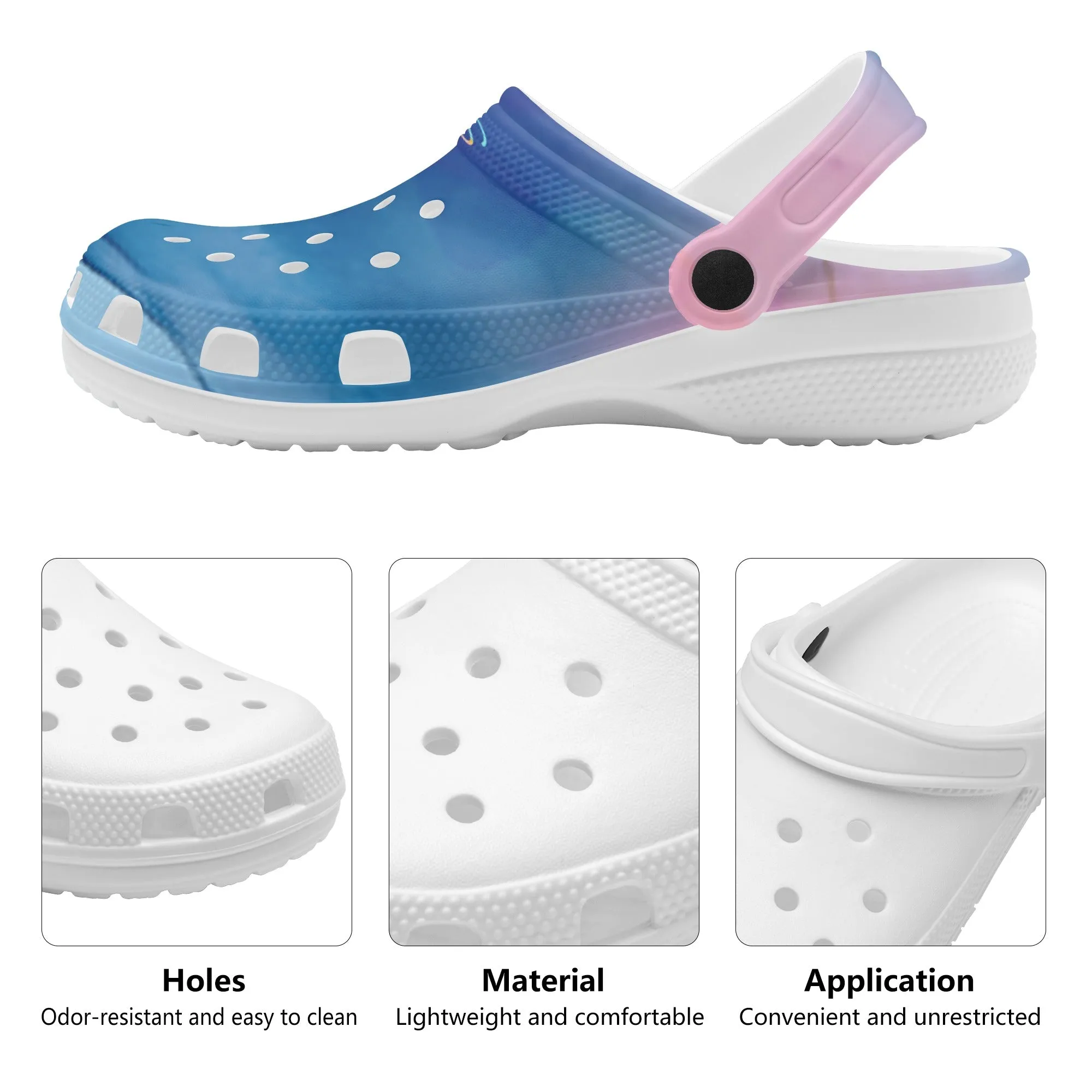 Mens All Over Printing Classic Clogs