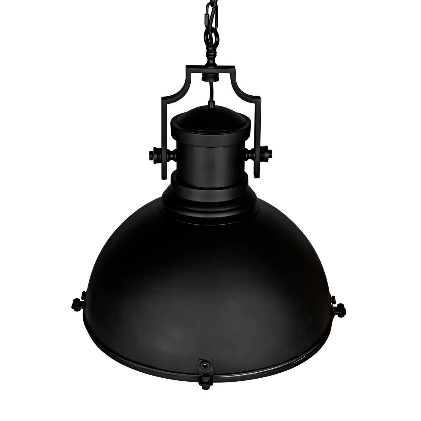 Metal Marine Fixture Pendant, Black Steel