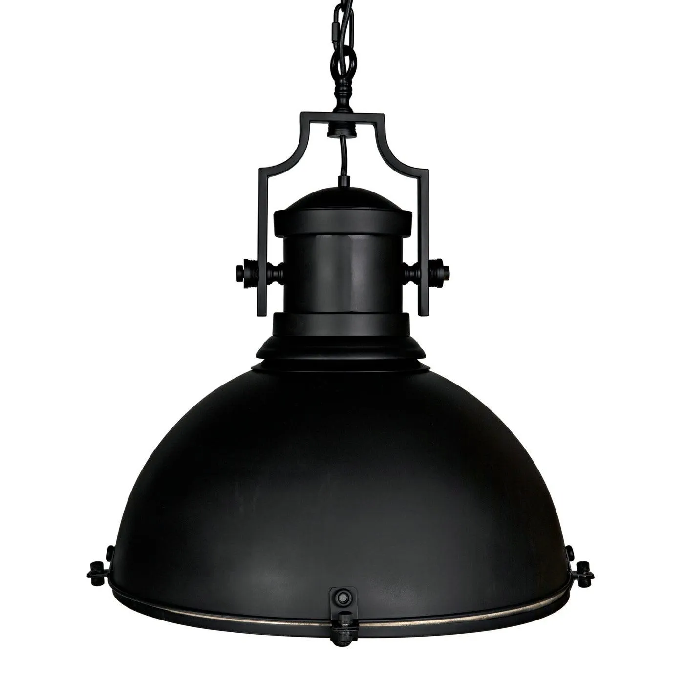Metal Marine Fixture Pendant, Black Steel