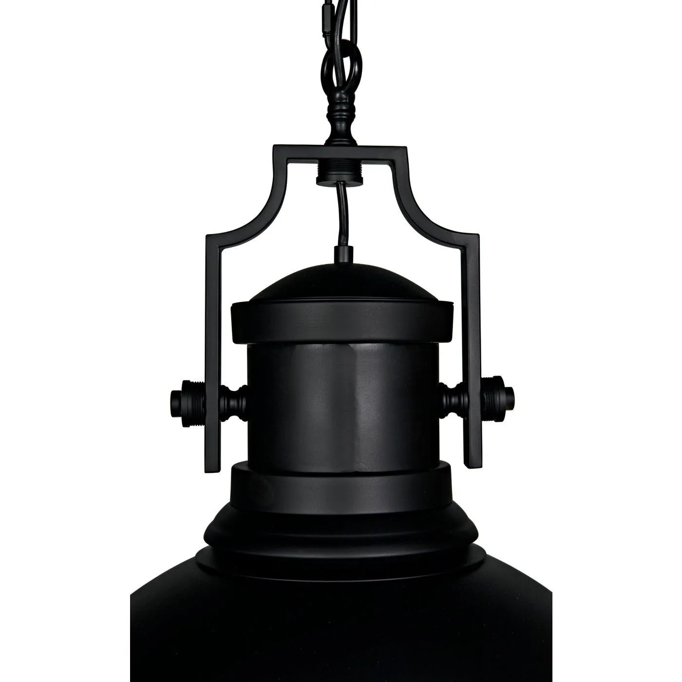 Metal Marine Fixture Pendant, Black Steel