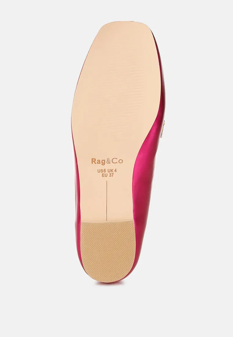 Metallic Diamante Strap Loafers by RUW