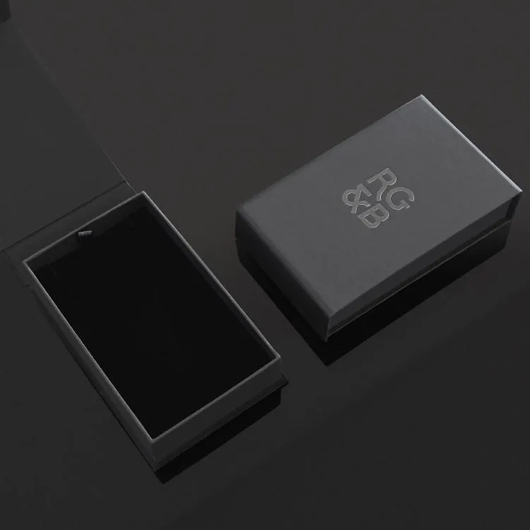 Minimal Bar Necklace - Black Stone