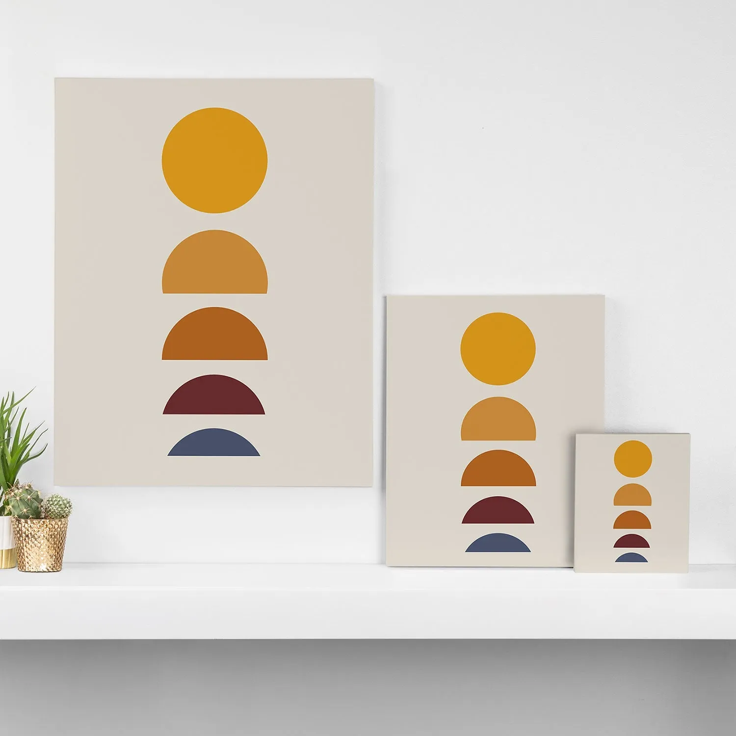 Minimal Sunrise Sunset I Art Canvas
