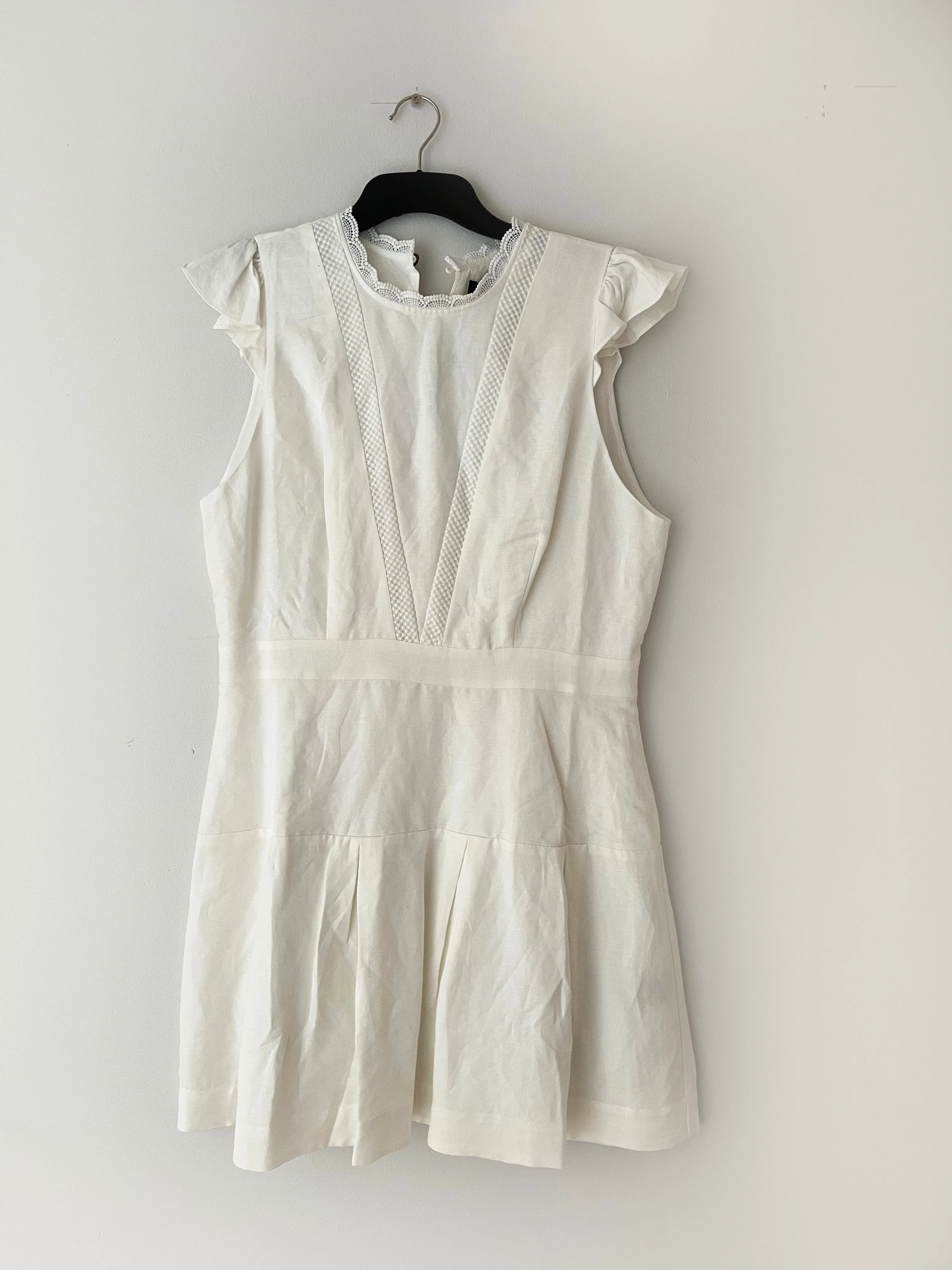 Morris Lace Insert Dress in White