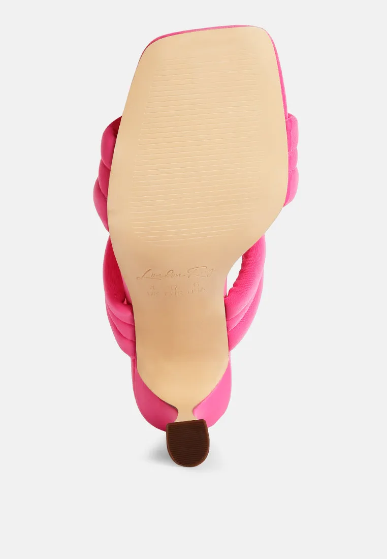 New Crush Quilted Spool Heel Sandals By Ruw