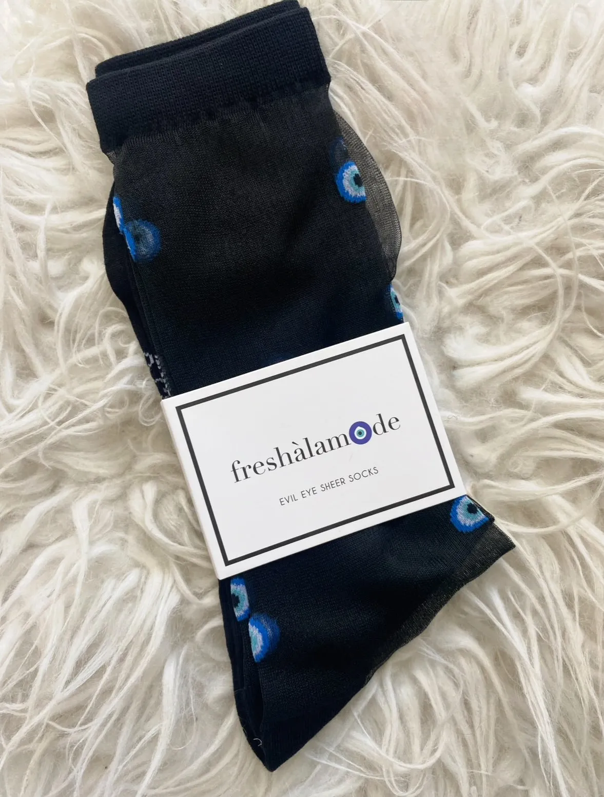 NEW! Evil Eye Sexy Sheer Fancy Fashionably Protected  Socks